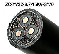 Kabel MV Berpelindung Tahan Api ZC-YJV22-8.7/15kV 3*70ee