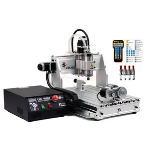 Mini Lathe CNC router 4030 Engraving Milling Drilling Machine 4 axis Metal Engraver Water-cooled Spindle 800W 1500W 400X300MM