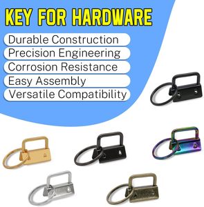 Uxney - Abrazaderas de llavero de 1 pulgada en oro rosa con anillas divididas para la fabricación de correas de muñeca, cordones, etiquetas para bolsos y proyectos de bricolaje - Product Image 4