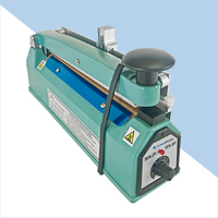 Machine de scellage thermique à impulsions semi-automatique PFS200C, coupe-sacs alimentaire manuel avec grand transformateur à bobine en cuivre pour l'emballage sous film