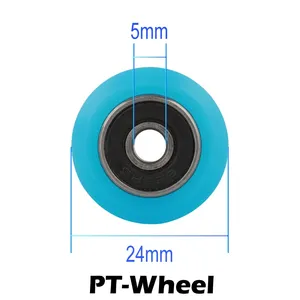 Rueda de guía de ranura en V Mellow PT-Wheel 625zz Rodamientos para <span class=keywords><strong>Creality</strong></span> <span class=keywords><strong>CR10</strong></span> Ender 3 Cargas altas Superficie Lisa Autolubricante Bajo desgaste - Product Image 5