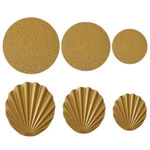 Plaques décoratives murales circulaires en métal, fonte et acier inoxydable, design minimaliste pour la décoration du salon, de la chambre et du bureau - Product Image 5
