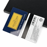 Carte VIP magnétique en PVC personnalisée avec code-barres, panneau de signature, impression offset pour utilisation en supermarché