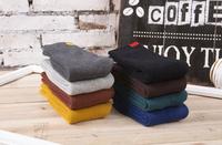 Chaussettes pour hommes en coton, couleur unie, style business, tricotées épaisses pour l'hiver, modèle 2026, vente en gros