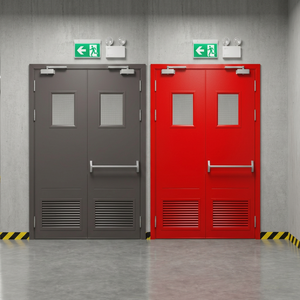 <span class=keywords><strong>Porte</strong></span> coupe-feu industrielle avec charnières et joint ignifuges, résistance au feu 120 minutes (FD30), pour usage <span class=keywords><strong>en</strong></span> usine et <span class=keywords><strong>atelier</strong></span> - Product Image 2