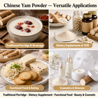 Poudre de Yam Chinois Pur en Gros, Poudre de Yam Huai Ultra Fine 200 Mesh, Sans Additifs, Marque Privée OEM pour Boisson Solide