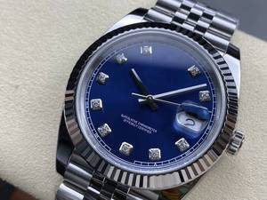 Reloj Mecánico de Lujo de Súper Calidad, Dos Tonos, Resistente al Agua, 41 mm, Acero CFactory 904L, 3235 126-334, Correa Jubilee con Diamantes Azules - Product Image 3
