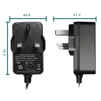 Adaptateur secteur mural 36W pour le Royaume-Uni, matériau ABS, chargeur rapide PD, ports AC/DC pour appareils électroniques mobiles, modèle Zhongli, fabriqué en Chine