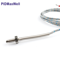 M6 Schraubbarer K/J Typ Thermoelement-Sensor mit 2m Geflechtdraht, Edelstahlsonde für Industrietemperaturmessung