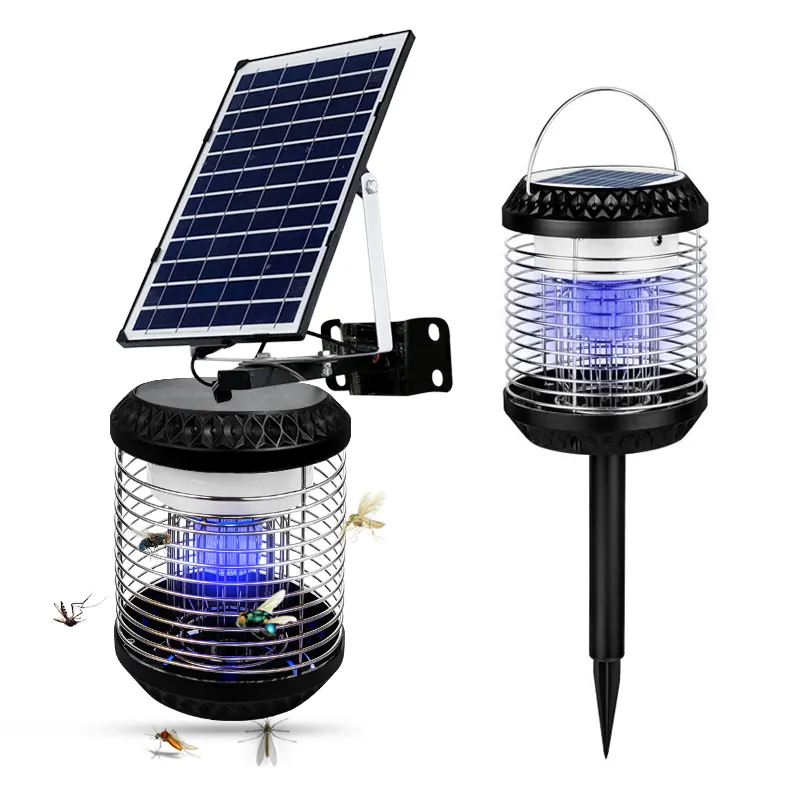 Eco Friendly Led Electric Usb Rechargeable Home Mute Insect Catcher Mosquito Killing Lamp Outdoor waterproof Solar Bug Zapper