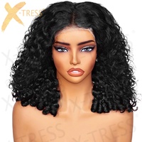 Perruques lacet frontal frisé et rebondissant Pixie birman brut Deep Wave HD Frontal Cheveux humains courts Perruques Bob pour femmes Perruques de cheveux humains