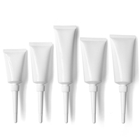 Emballage cosmétique en plastique PE de 100ml au toucher doux Tube de crème pour les yeux Bouchon à vis Motif à presser Impression numérique Soins de la peau