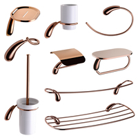 Ensemble d'accessoires de salle de bain personnalisable OEM ODM en laiton pour hôtel comprenant un anneau de serviette et du matériel de bain