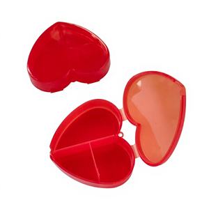 Kotak Penyimpanan Pil Plastik Bentuk Hati 3 Buah, Promosi Khusus, Laris Manis, Cocok untuk Perjalanan - Product Image 3