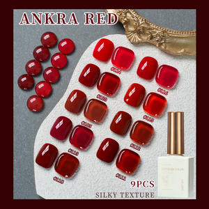 <span class=keywords><strong>Vernis</strong></span> <span class=keywords><strong>à</strong></span> Ongles Gel Série Rouge Effet Perle de Verre Dynamique & Magnétique pour Nail Art DIY en Salon, Lampe LED, Conditionnement en Bouteille - Product Image 5