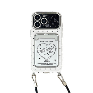 <span class=keywords><strong>Coque</strong></span> de téléphone en TPU souple anti-chute <span class=keywords><strong>avec</strong></span> porte-cartes miroir, motif animal, étoile, cœur, licorne, pour <span class=keywords><strong>iPhone</strong></span> 17 Pro Max - Product Image 5
