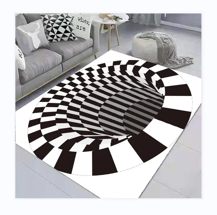 Chinese wholesale polyester Living Room carpet and rug decorative modern abstract custom 3d floor print big Carpet