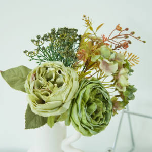 Künstliche Blume gebackene Kante tragen Kern Rose Chrysantheme Hochzeits feier Dekoration Home Desktop-Dekoration - Product Image 2