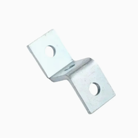 Support d'angle en Z à 2 trous en acier galvanisé à chaud, support de haute qualité pour profilés de poteaux