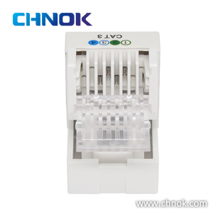 Connecteur téléphonique RJ11 Cat3 8P8C 90 degrés blanc, module de connecteur réseau, panneau de brassage, certifié ISO9001, matériau PC, 6m doré - Product Image 3