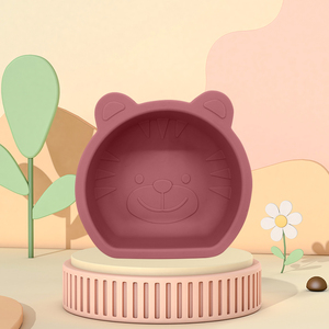 Platos de Silicona para Bebés, Libres de BPA, con Succión, ODM OEM, Grado Alimenticio, Lindos Diseños de Animales, Vajilla para Niños Pequeños - Product Image 1