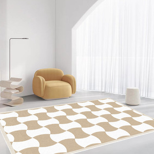 <span class=keywords><strong>Alfombra</strong></span> de mesa de centro a cuadros Retro resistente a las manchas de primera calidad, <span class=keywords><strong>alfombra</strong></span> antideslizante de 10mm de espesor para sala de estar, oficina, estudio en casa - Product Image 2