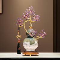Nouvelle collection de décorations en cristal violet naturel, décorations d'intérieur en céramique haut de gamme, articles artisanaux créatifs.