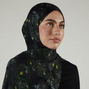 Luxurious Custom Logo Muslim Modal Hijab <b>Print</b> 4-Season Shawl Customizable Elegant <b>Islamic</b> Fashion Soft Stretchy - Product Image 1