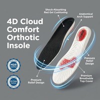 Semelles orthopédiques 4D Cloud Comfort en PU, absorption des chocs, soutien de la voûte plantaire, semelles ajustables pour chaussures homme et femme