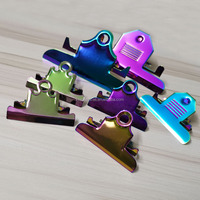 Fournitures de bureau, clip à ressort multicolores arc-en-ciel irisé, clip pour presse-papiers en métal de 85 mm, pour la décoration de Noël au bureau