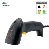 Le scanner de codes Qr portatif filaire de haute qualité JR HC-710D peut scanner les codes à barres à distance et peut être utilisé dans un entrepôt mal éclairé