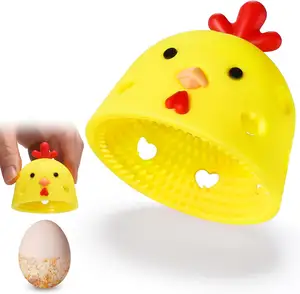Sıcak satış gıda sınıfı silikon yumurta temizleme fırçası silikon yumurta fırça temizleyici tavuk ördek silikon yumurta temizleme fırçası