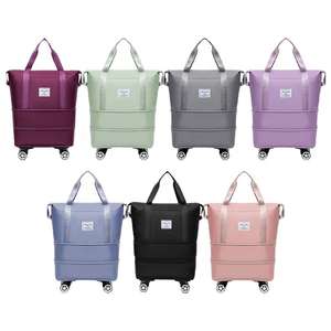 カスタムウィークエンダー拡張可能トラベルバックパックユニセックスSW折りたたみ式荷物防水ホイールとジッパー付き - Product Image 2