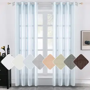 38*84 zoll Günstige Preis Waschbar Luxus Tüll Vorhänge Für Die Wohnzimmer Nadelstreifen Sheer Voile Vorhang Stoff Für hause Decortive