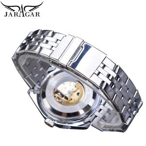 <span class=keywords><strong>Montre</strong></span> mécanique automatique pour homme JARAGAR S1151, réserve de marche, bracelet en acier inoxydable, verre saphir, sport, analogique, étanche 3 ATM - Product Image 6