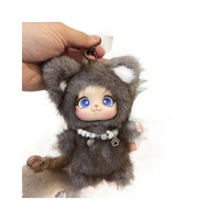 Adorables Porte-clés et Breloques de Sac en Forme de Moutons en Peluche en Fibre de Polyester, Famille de Personnages de Dessin Animé Mignons et Amusants