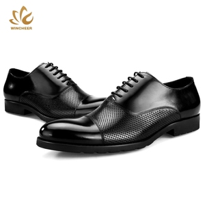 Zapatos de Vestir para Hombre al por Mayor de Fábrica, Personalizados, de Cuero Vacuno Genuino, Estilo Bota Plana, Color Marrón, Formales, para Oficina, Temporada de Otoño - Product Image 2