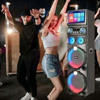 Enceinte active sur chariot GD-1419 >800W avec lumières LED RGB pour recharge sans fil 5.3 et écran d'affichage - Enceinte DJ portable