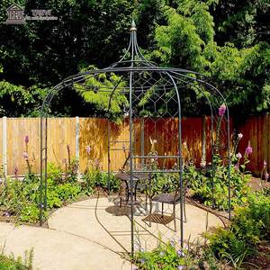 <span class=keywords><strong>Pavillon</strong></span> de fer de belvédère d'arrière-cour de prix d'usine de style français avec des côtés ouverts - Product Image 5