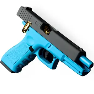 권총 방출 장난감 총 자동 다시 보어 빈 매달려 부드러운 총알 총 수동 어린이 장난감 소년