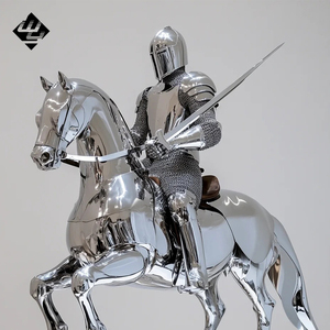 Декоративная статуя в индивидуальном стиле, парковое украшение, скульптура рыцаря из нержавеющей стали на заказ, любой размер - Product Image 3