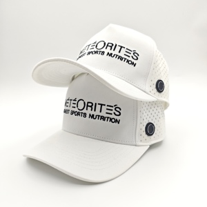Sleek Modern Look 5 Panel Golf <b>Cap</b> Custom Embroidery Logo Low MOQ OEM Laser Perforated Breathable Performance Functional Apparel - Product Image 2