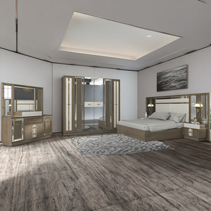 Le plus récent ensemble complet de <span class=keywords><strong>chambre</strong></span> à coucher en <span class=keywords><strong>bois</strong></span> pour adultes style appartement avec armoire pour la maison ou les meubles du hall de l'hôtel - Product Image 5