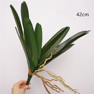Feuilles d'<span class=keywords><strong>orchidée</strong></span> artificielles en latex de haute qualité, aspect réaliste, pour la décoration murale de Noël, de mariages et de la maison (vente en gros) - Product Image 2