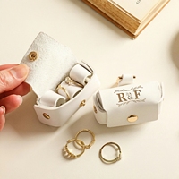 Pochettes à bagues en cuir personnalisées, gravées sur mesure avec nom et date, porte-bagues pour collier, usage quotidien, cadeaux pour demande en mariage