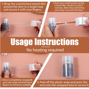 Rollo de Plástico Transparente para Envolver a Mano, Mini Rollo de 4 Pulgadas, Resistente a la Humedad, Suave, Marca Shenzhen Shuangyuan, Mejor Precio en China - Product Image 5