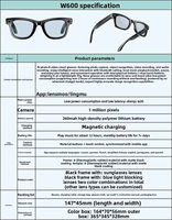 Luxuriöse Minimalistische Unisex Smart-Brille mit Eingebauter Kamera für Fotografie Anti-Blaulicht Sonnenbrille Designer-Stil KI Vorrätig