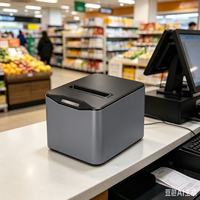 Impresora Térmica de Recibos de 80 mm con Cortador Automático y Cajón para Efectivo, Compatible con Windows/Mac/Linux, Impresora para Cocina de Restaurante para ESC/POS
