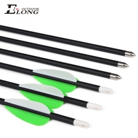 Flèches en fibre de verre Elong Outdoor de 4,2 mm pour arc classique, flèches d'entraînement pour débutants en tir à l'arc