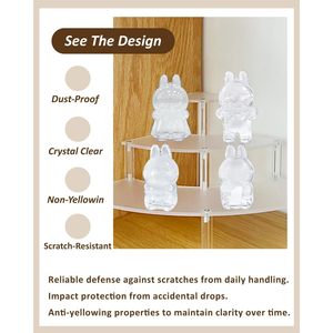 Cho Labubu 15Cm Uống Cup Sưu Tập Trường Hợp Cứng PVC Bảo Vệ Với Mang Theo Dây Đeo Đồ Chơi Hình Hiển Thị Trường Hợp 5.9 Inch Tương Thích - Product Image 6